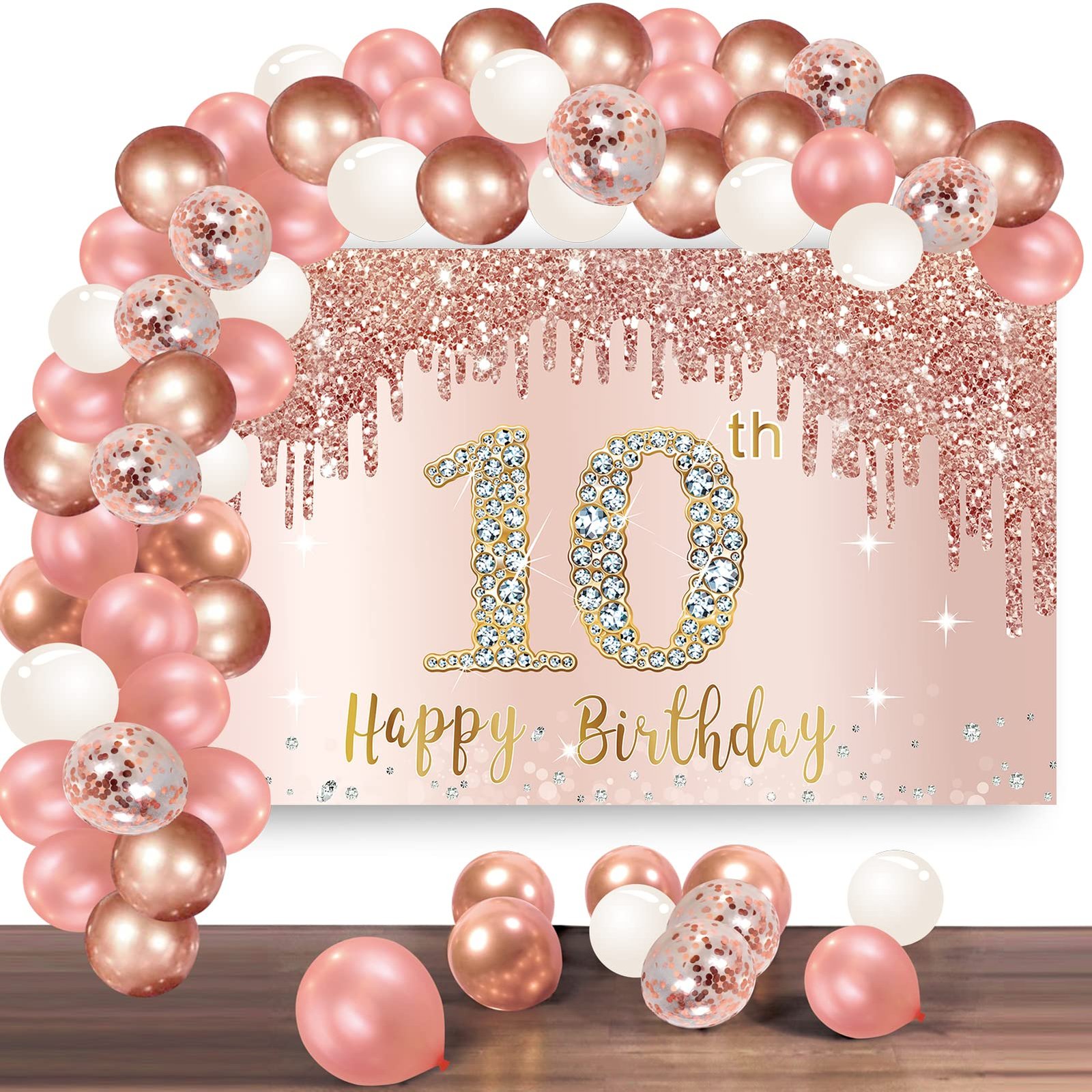 personalized ‌10th birthday decorations party setup