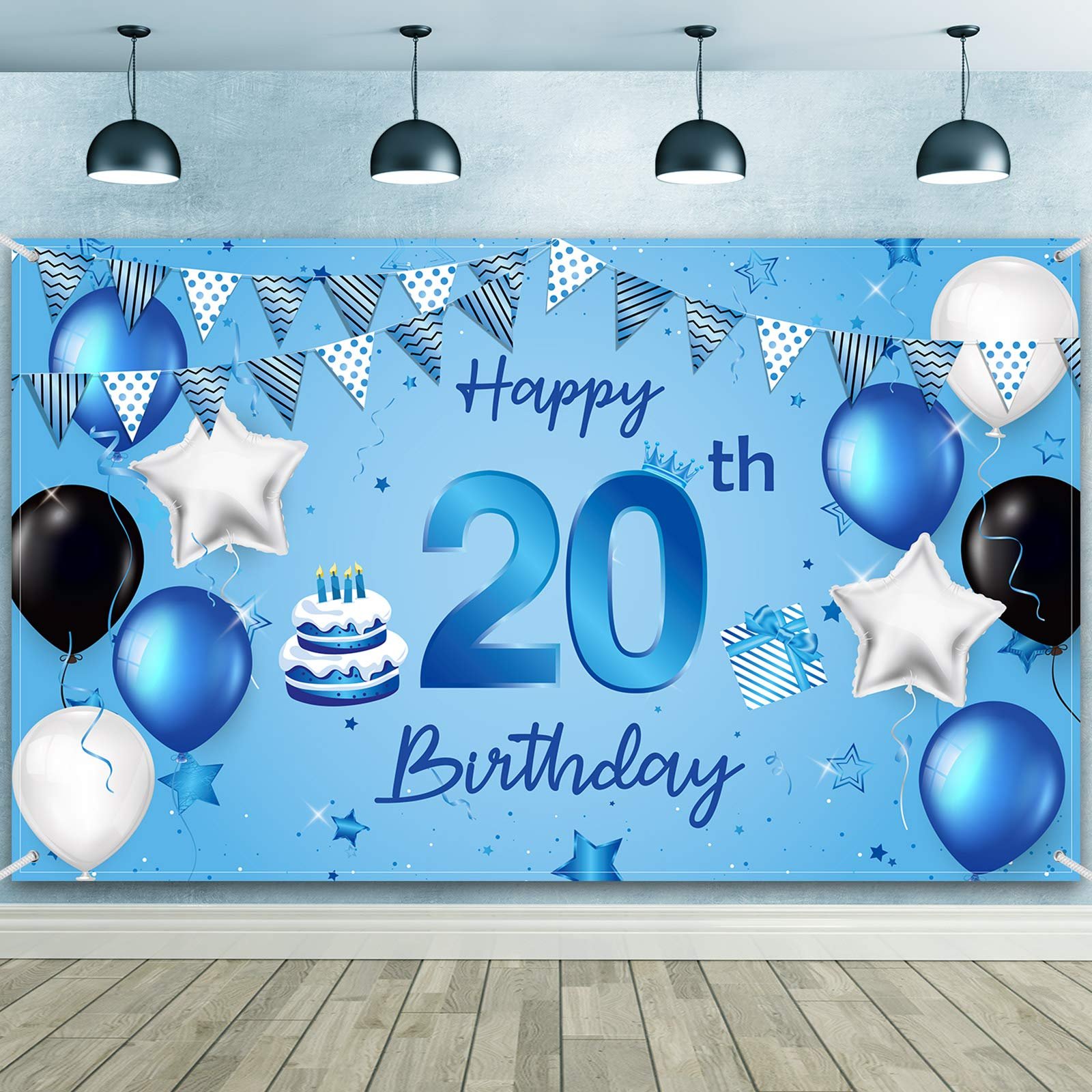 trendy 20th birthday party backdrops